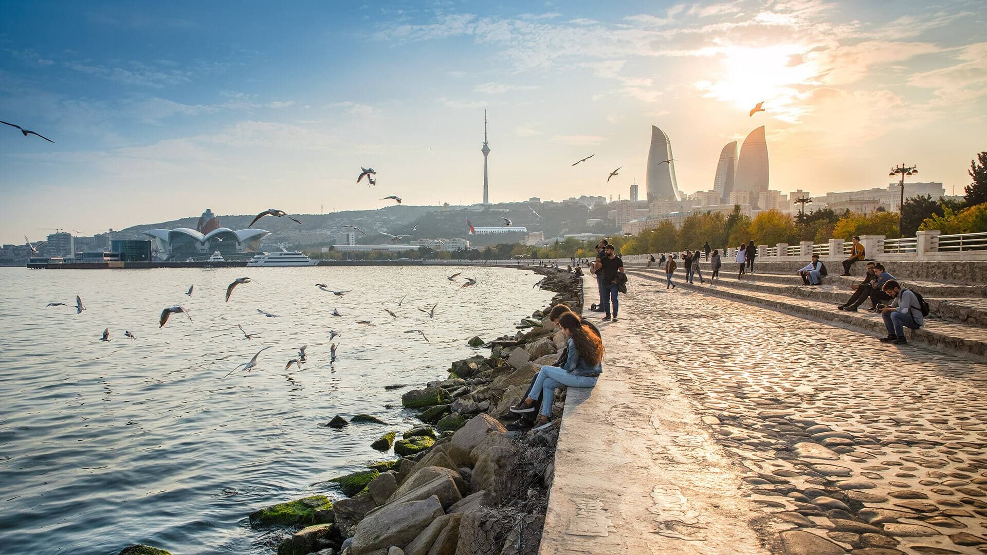 Баку: Внутренний город – Приморский бульвар